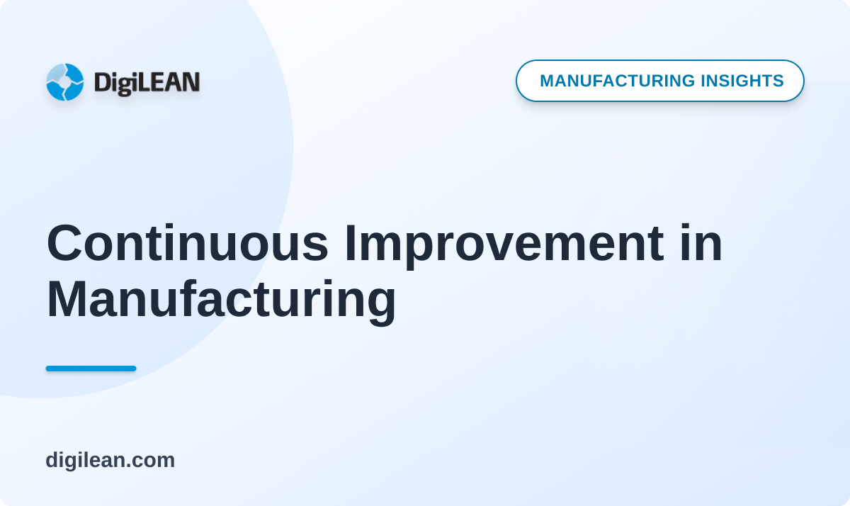 continuous improvement in manufacturing